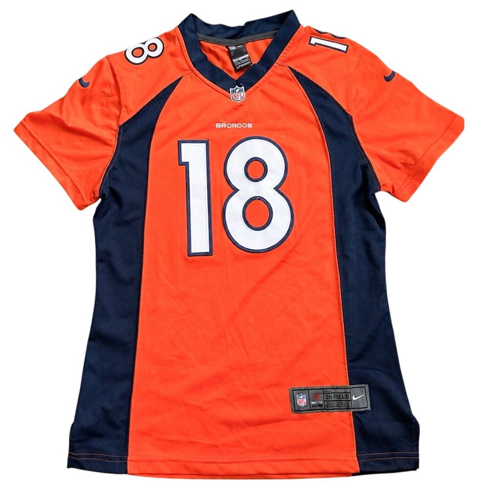 Nike Denver Broncos Peyton Manning #18 Jersey Youth XXL Orange NFL On Field